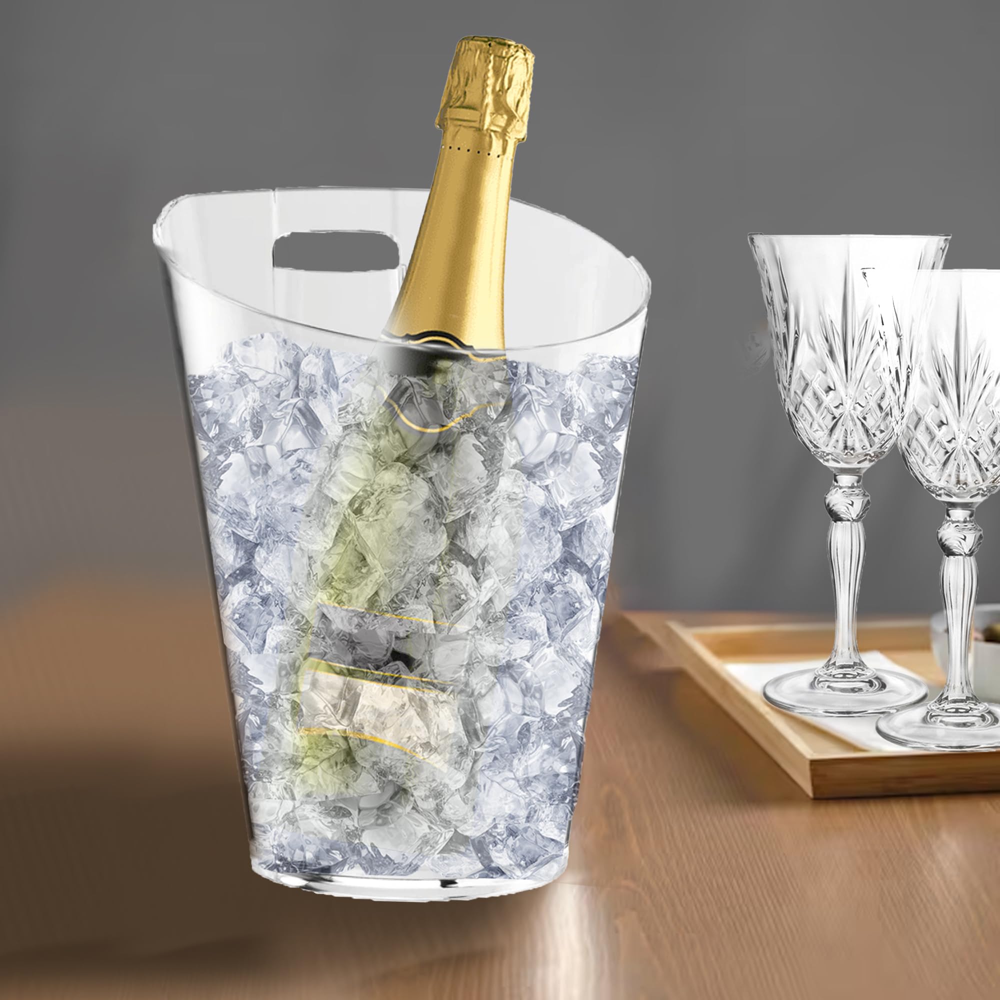 Sicignano | Juego de 6 copas de 53 cl, con 6 vasos de 38 cl, Alkemist para vino, agua, licores, cócteles, cristal ecológico, transparentes, resistentes, de regalo