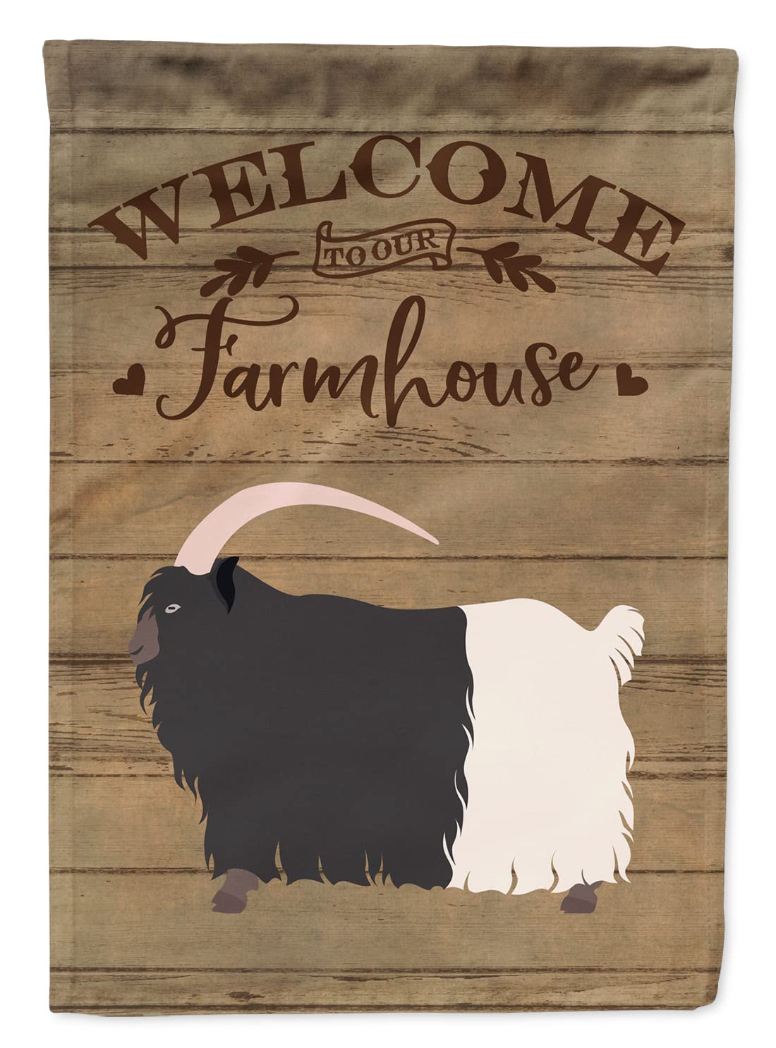 Welsh Black-Necked Goat drapeau de bienvenue, cadeau maison idéal