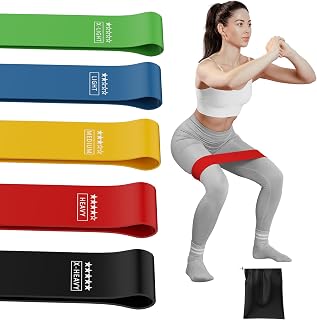 Resistance Bands, Mini Loop Resistance Bands Exercise Workout Bands for Women Elastic Bands for Whole Body Fitness Booty Leg Stretching Physical Therapy Strength Training