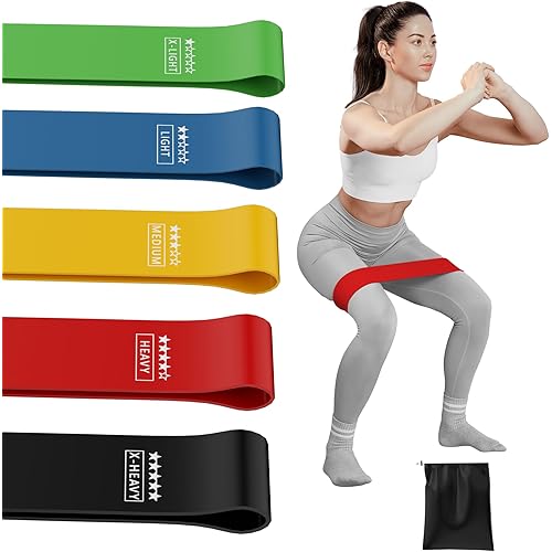 Resistance Bands, Mini Loop Resistance Bands Exercise Workout Bands for Women Elastic Bands for Whole Body Fitness Booty Leg Stretching Physical Therapy Strength Training