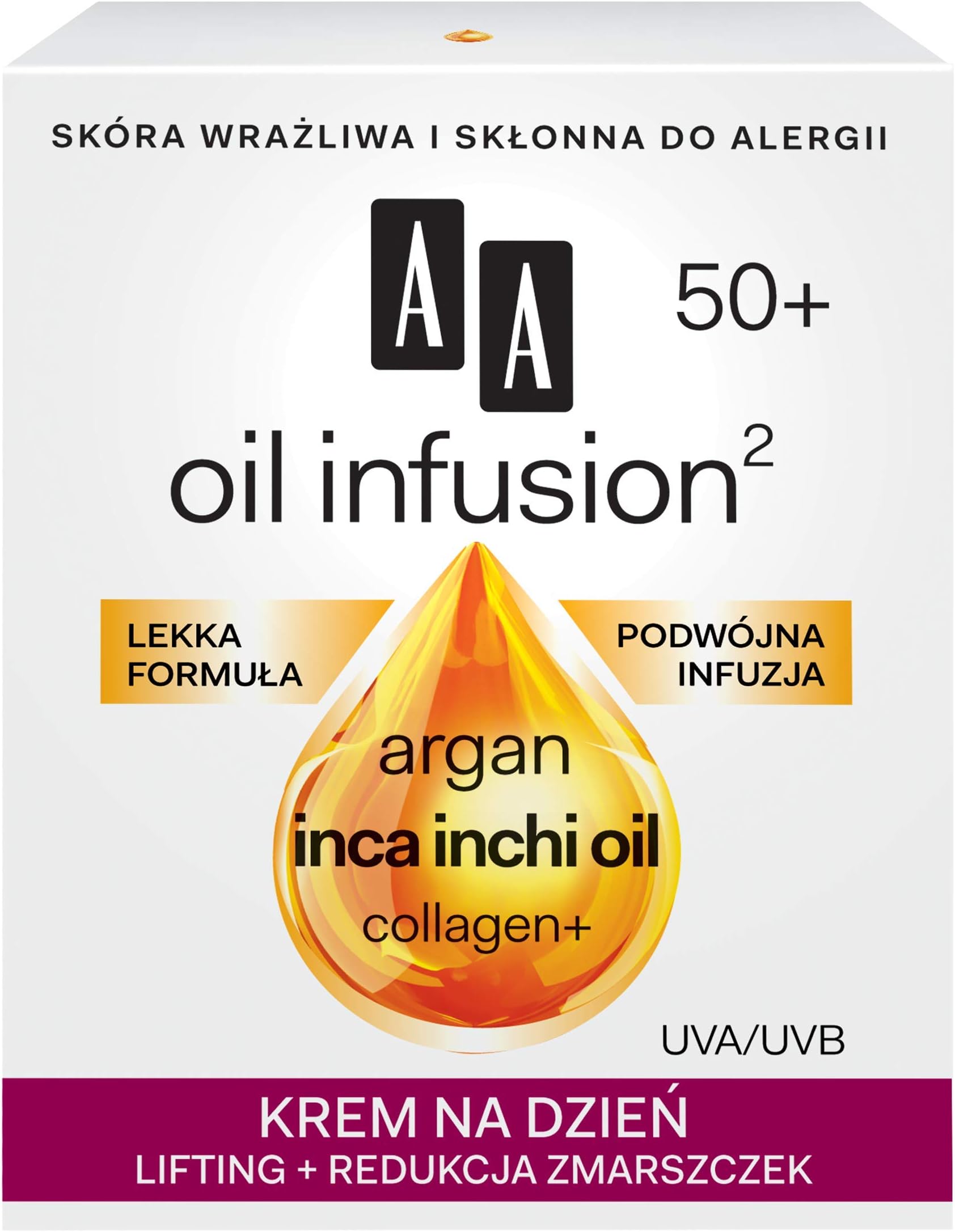 Oceanic AA Oil Infusion Argan Inca Inchi Oil Collagen+ Lifting and Wrinkle Reduction 50+ Day Cream 50ml