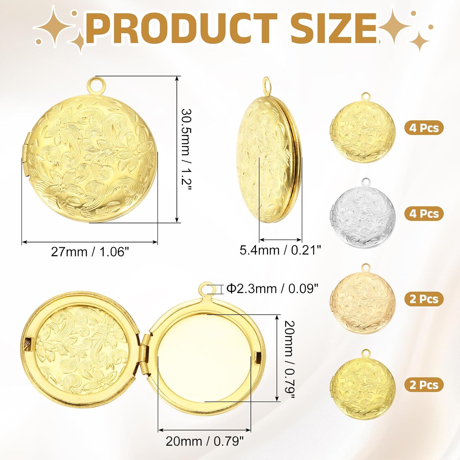 MECCANIXITY Custom Photo Locket Charm, Copper Retro Picture Locket Pendants for DIY Memorial KeyChains Necklace Bracelet Jewelry Making
