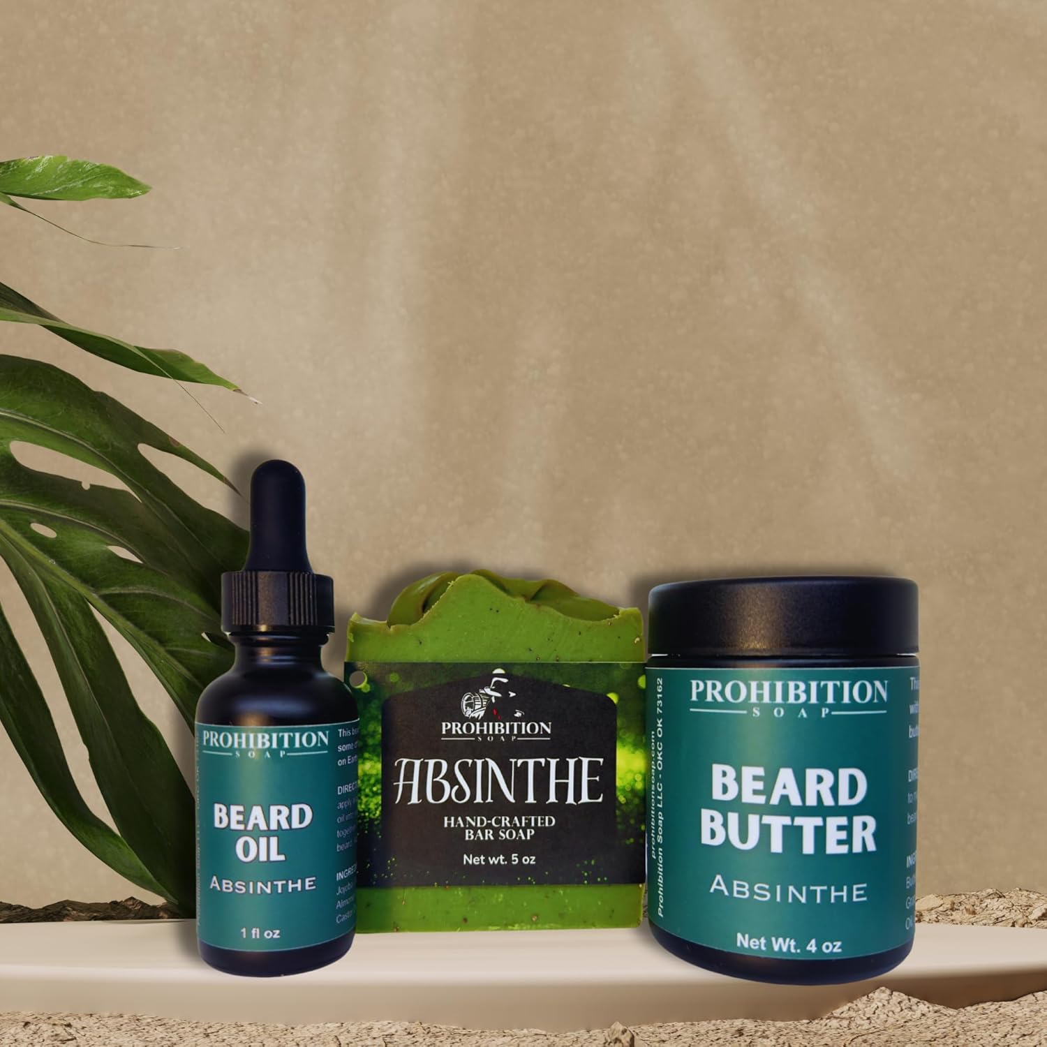 Prohibition Soap Beard Butter | Absinthe | Conditioning, Hydrating Beard Cream With Organic Golden Jojoba Oil and Argan Oil, for All Beard Types, 4 Ounce