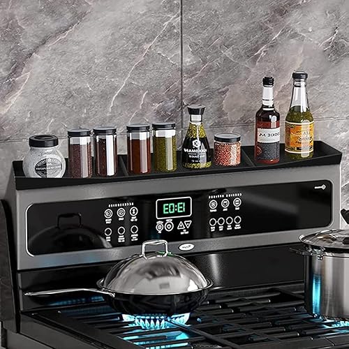 Lileigh Estante superior de silicona para estufa, organizador magnético para especias sobre la estufa, ahorra espacio, ajuste seguro, fácil de