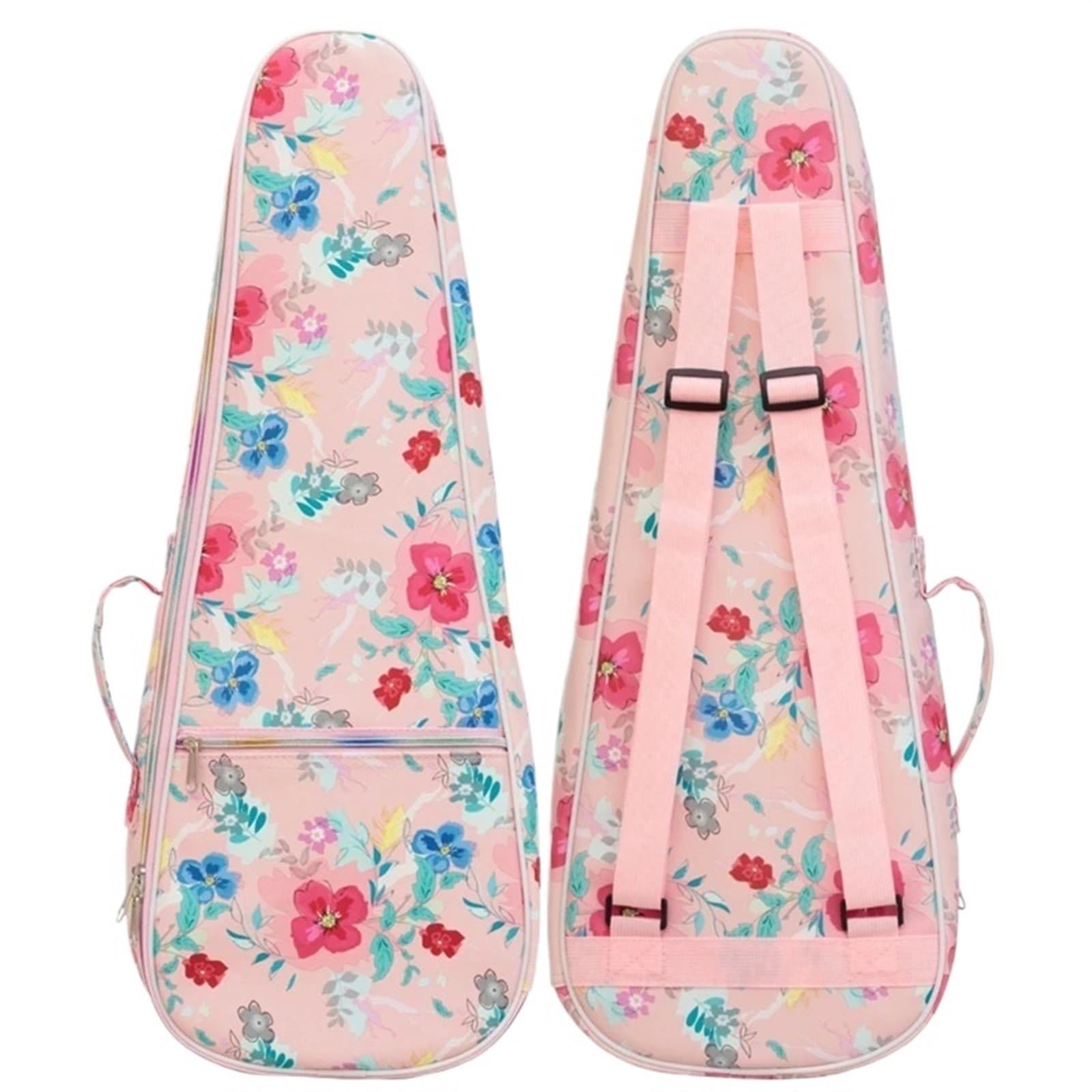 Custodia Chitarra Acustica Borsa for ukulele da 21 pollici stampata a fiori | Ukulele imbottito in morbido cotone impermeabile da 12 mm(23 inch)