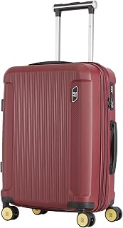 EUME Nomad Cabin Trolley Bag For Travel 55Cm, Hard Shell Luggage | Polypropylene (PP) 8 Spinner Silentrun Wheels, Carmine Red Price In India
