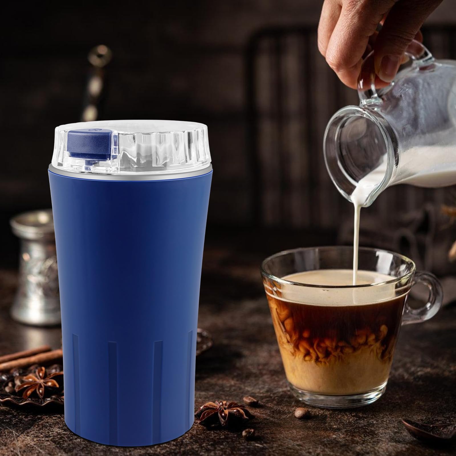 Macina Caffè Elettrico Macinacaffè: Macinino Caffè 300W, Macina Spezie Elettrico con Lama in Acciaio Inossidabile, Coffee Grinder, Macinino per Semi di Lino, Pepe, Sale, Noci, Cereali