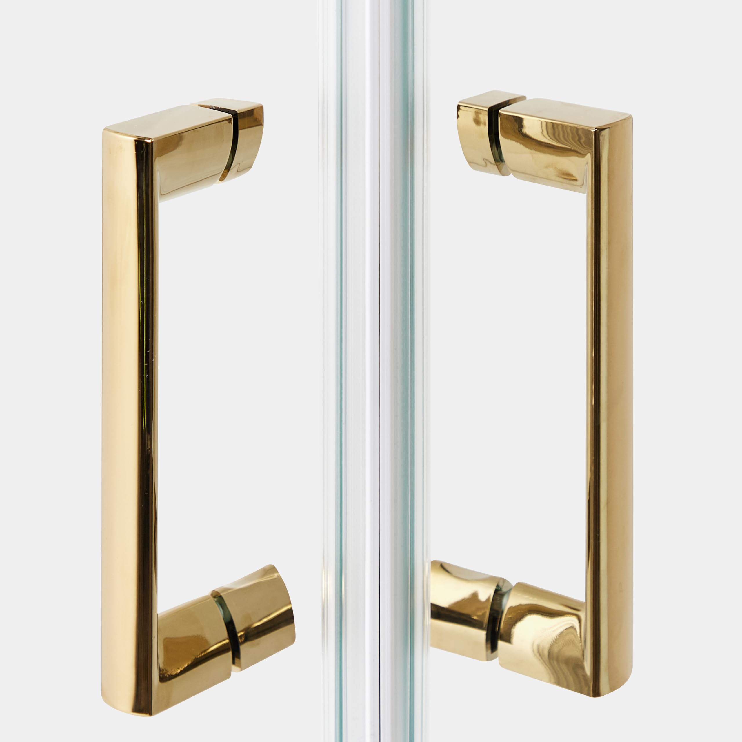 Cabina de ducha vidrio templado puerta doble corredera dorado 90 x 90 x 185 cm Tela