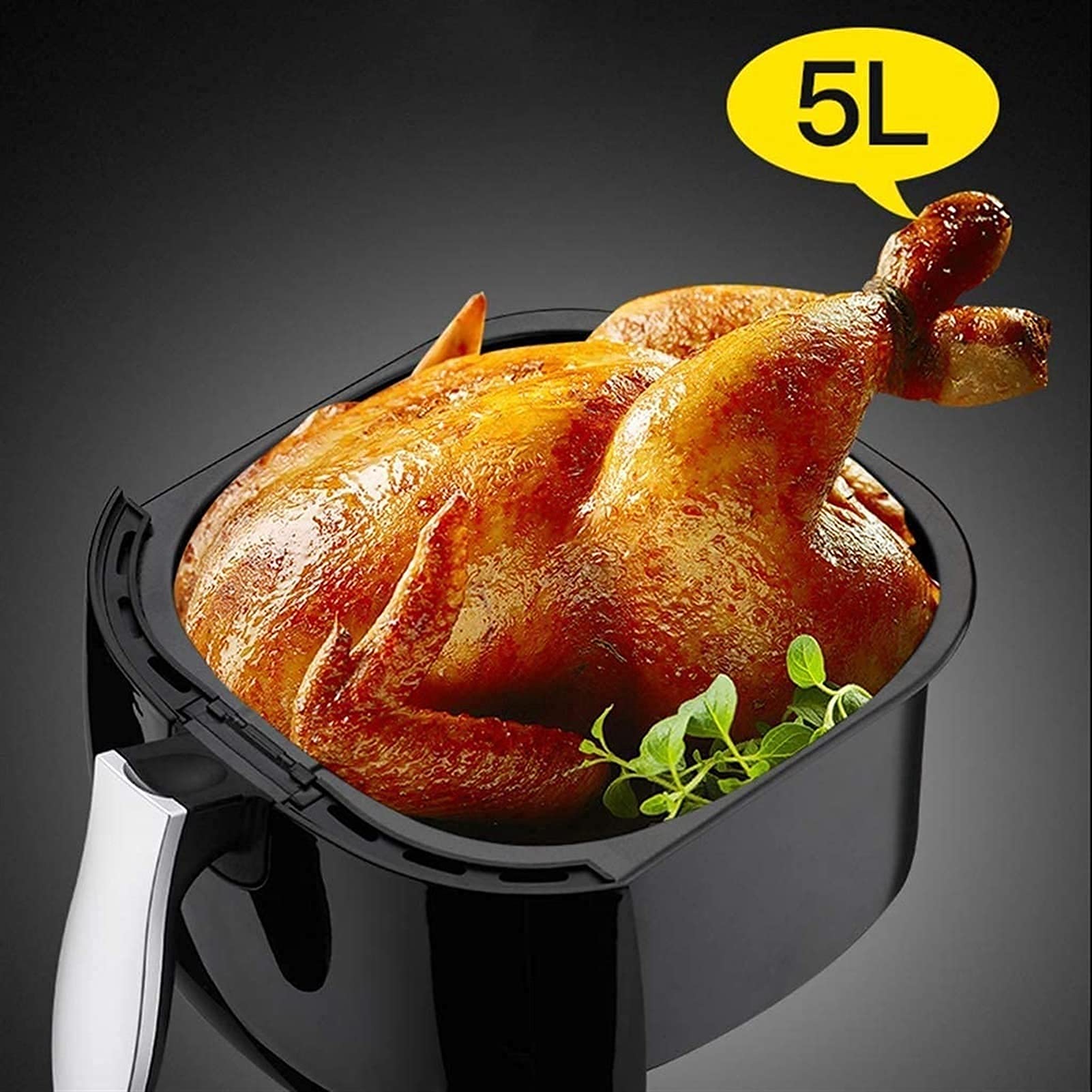 Friggitrice ad aria per uso domestico Friggitrice ad aria da 5 litri Frieshine francese multifunzionale Home Smart senza friggitrice Forno con tempi precisi con suono rapido Ogni famiglia Stabilize