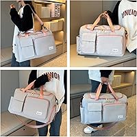 Vista 255 de Pequeña bolsa de gimnasio para mujer, bolsa de viaje con compartimento para zapatos