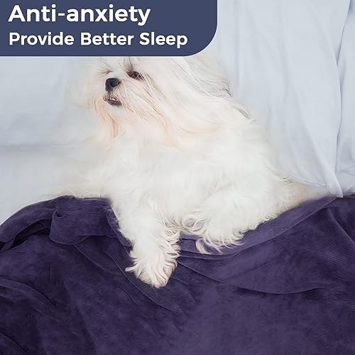 Miniatura 4 de SUDDUS Paquete de 2 mantas para perros grandes, lavables, acogedoras y relajantes para gatos en interiores, manta con felpa reversible, mullida y