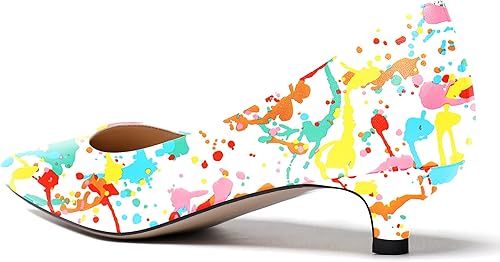 Miniatura 7 de WAYDERNS Zapatos de tacón bajo mate para mujer, con puntera puntiaguda, 1.5 pulgadas