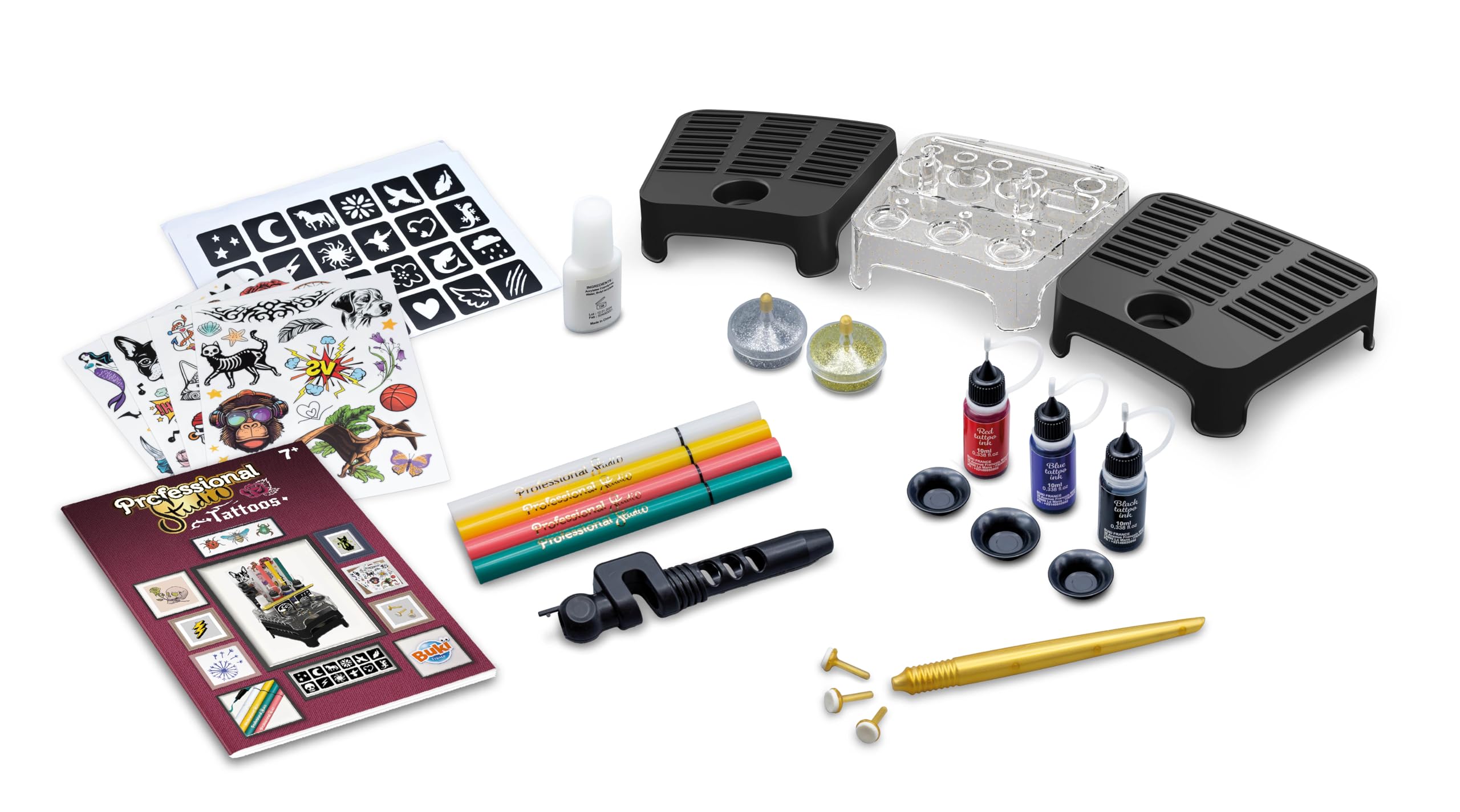 Buki - 5437 - Professional Studio Tattoos, Noir