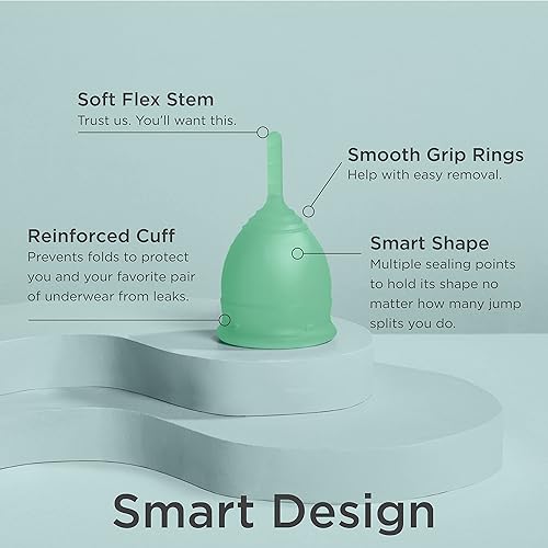 Miniatura 2 de saalt Paquete individual  Vaso de silicona reutilizable de grado médico  Úsalo durante 12 horas suave y firmeza original (pequeño)