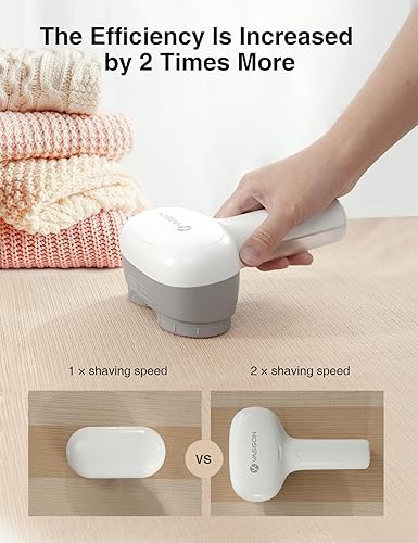 Miniatura 10 de VASSON Afeitadora de tela, removedor eléctrico de pelusas, afeitadora de pelusa recargable, afeitadoras de suéter para quitar pelusas, removedor de