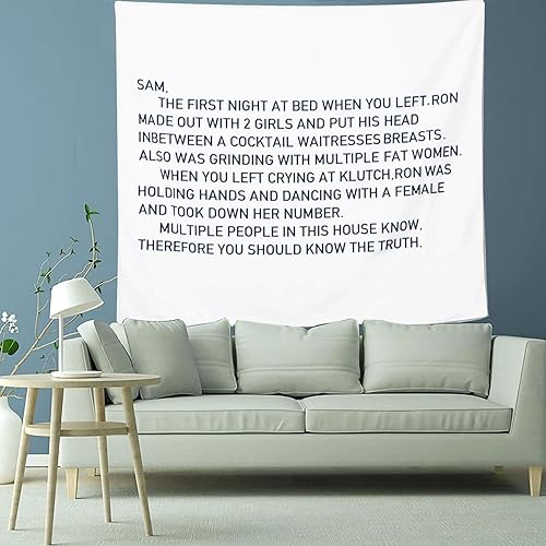 Macide - Tapiz gracioso de la boutique Jersey Shore, carta para Sammi, tapiz para colgar Jersey Shore, decoraciones para fiesta de la sala de estar