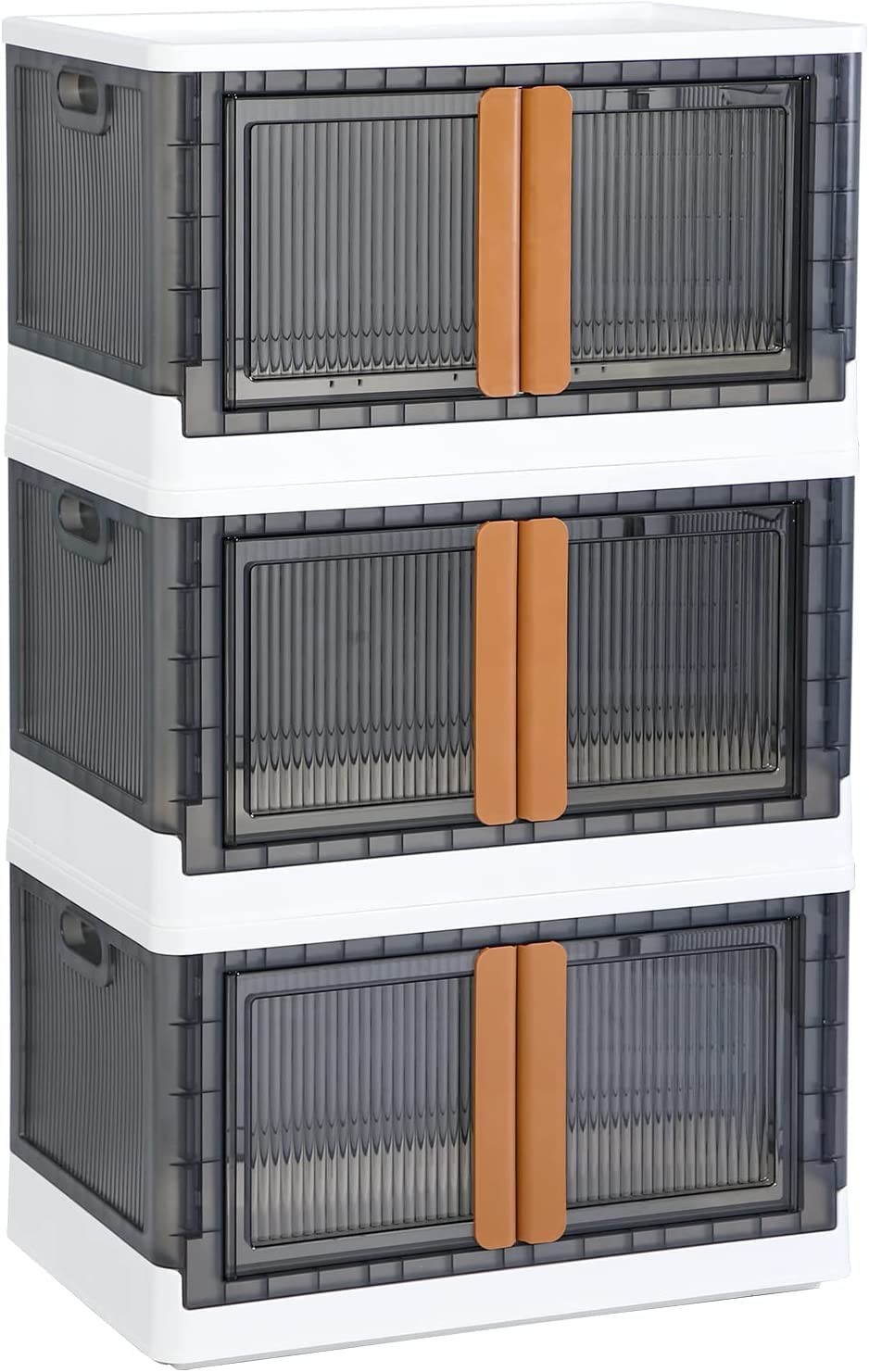 EVVIX® Stackable Storage Bins with Lids- Office Organization, Collapsible Storage Bins, Plastic Closet Organizers and Storage, Folding Storage Box, File Cabinet, Double Door Front Opening (2) (B0BNLJ1XWH) Amazon Price History, Amazon Price Tracker