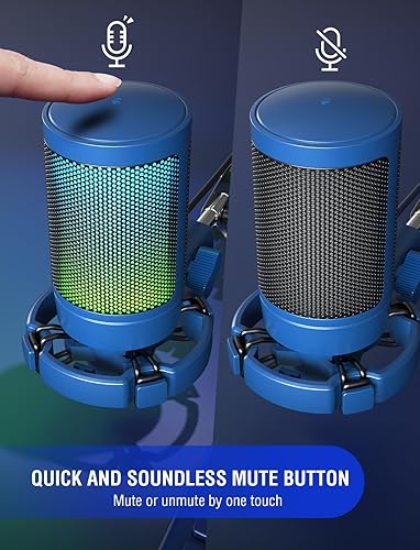 Miniatura 2 de FIFINE - Micrófono USB para juegos de transmisión para PC para Mac OSWindows, micrófono condensador cardioide AmpliGame con RGB para grabación vocal