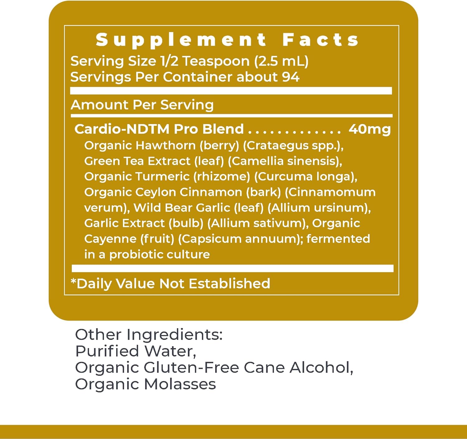 Premier Research Labs Fermented Cardio-ND - Cardio Heart Health, Cardio Support Liquid Fermented in Probiotics for Women, Men, Adults, Supports Heart Health with Hawthorne Berry - 8 fl oz Bottle