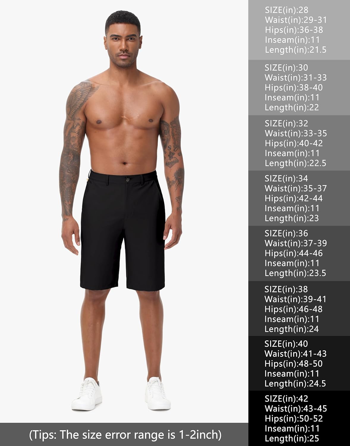 JWM Men's Golf Shorts 8" 11" Stretch Lightweight Hybrid Casual Dress Work Long Short with Zipper Pocket Flat Front Quick Dry - Image 7