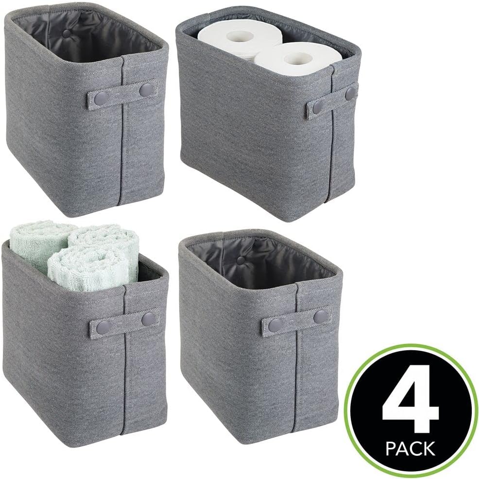 Dark Grey Bathroom Storage Baskets Rispa