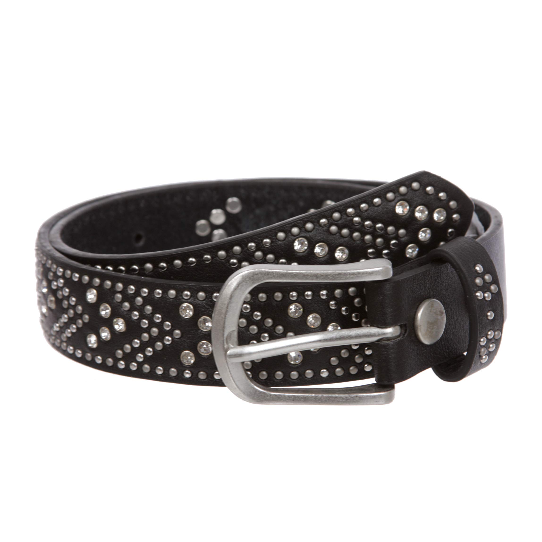 Ceinture strass fille 28 mm ajustable à boucle ardillon