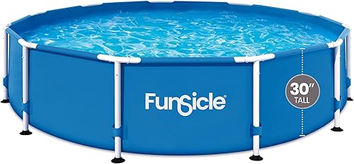 Vista 30 de Funsicle Activity - Juego de piscina redonda sobre el suelo de 8 x 30 pulgadas con bomba de filtro SkimmerPlus 2 en 1, fácil configuración