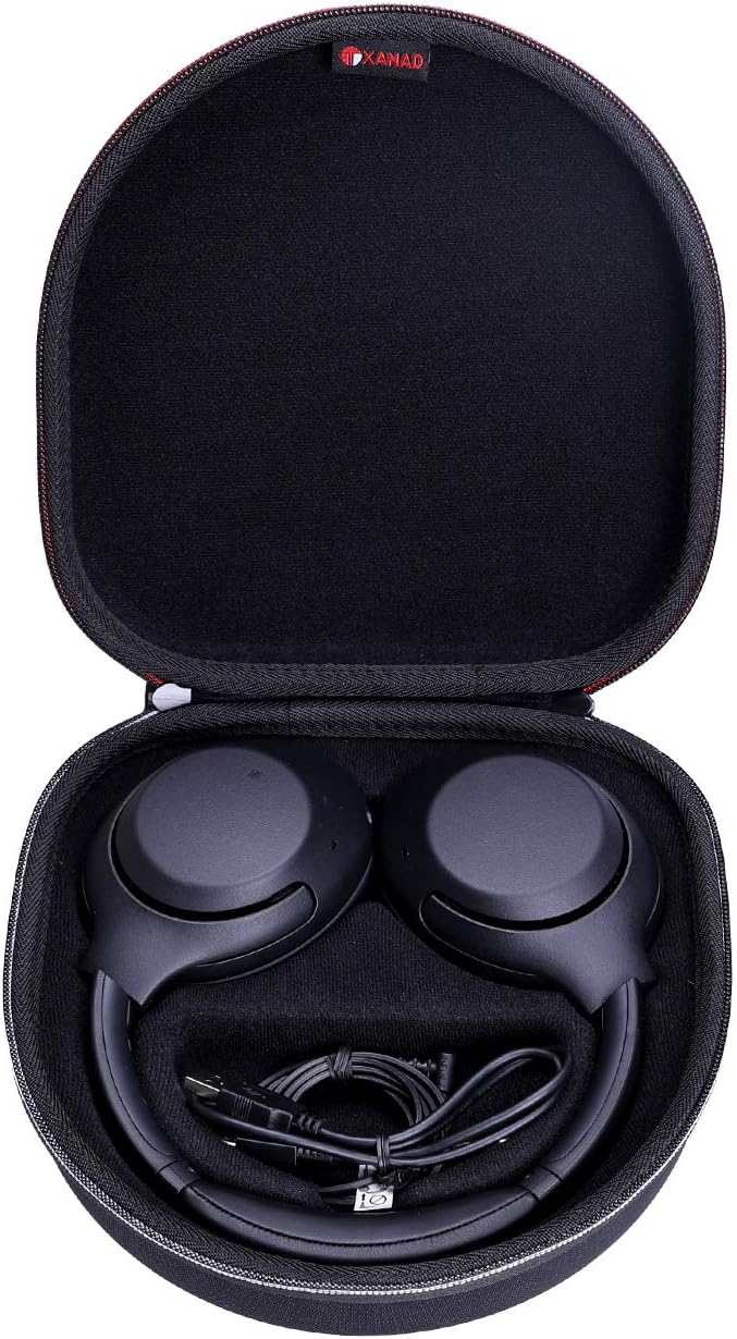 XANAD Case for Sony WH-CH720N / WH-CH520 Wireless Bluetooth Headphones (Black Lining)