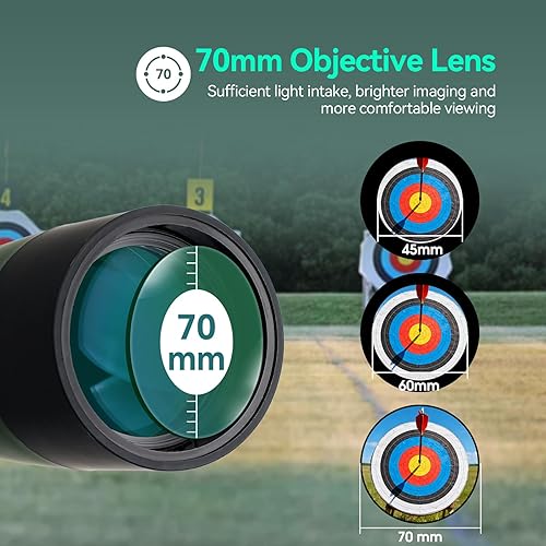 Miniatura 4 de SVBONY telescopio resistente al agua para exteriores, telescopios para enfoque, de 15-45x50/ 20-60x60/25-75x70, para tiro, caza, observación
