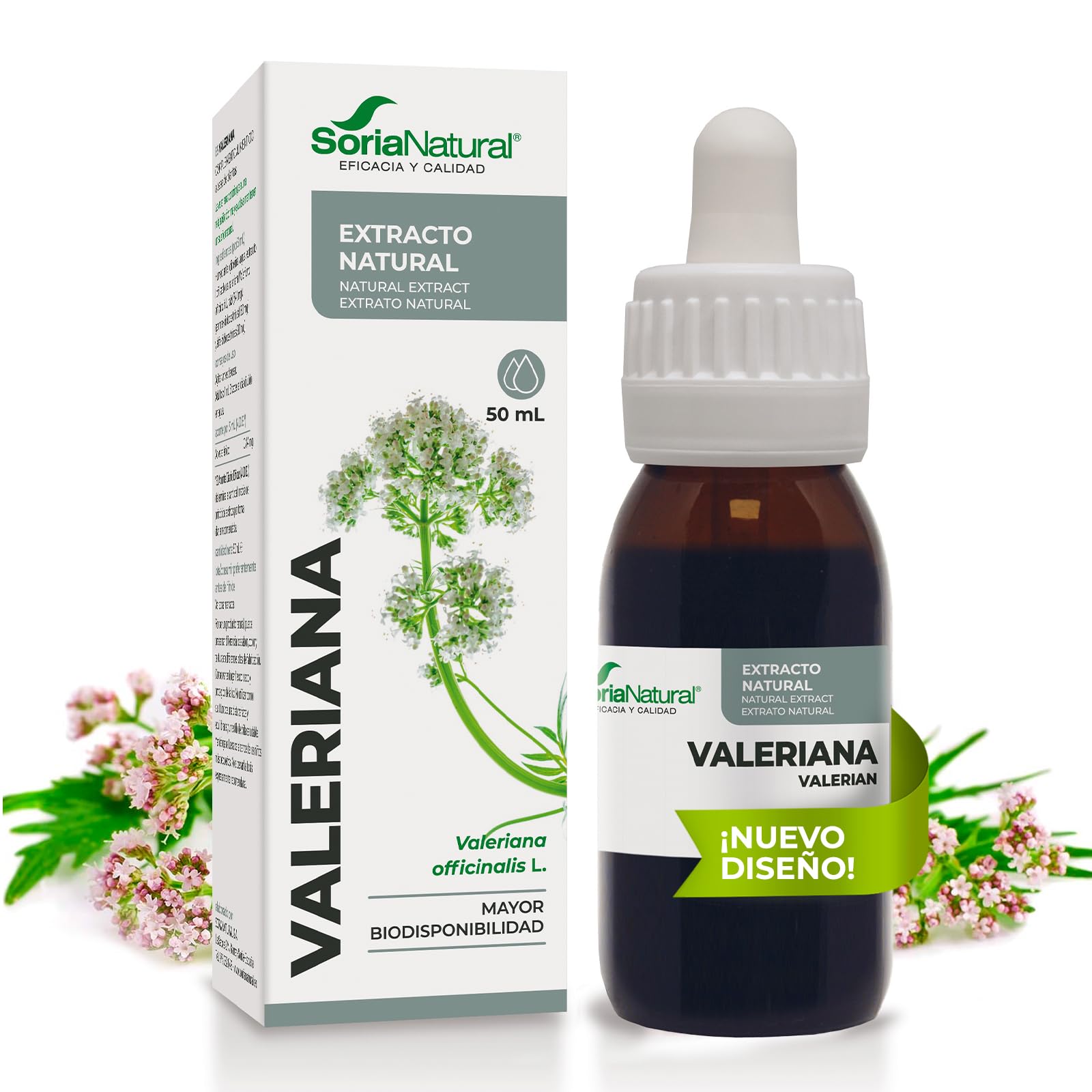 Valeriana extracto natural en gotas - Calma la Ansiedad, el sstrés e insomnio - Ayuda a Dormir y Conciliar el Sueño - Alta concentración y eficacia - 1 Bote de 50ml