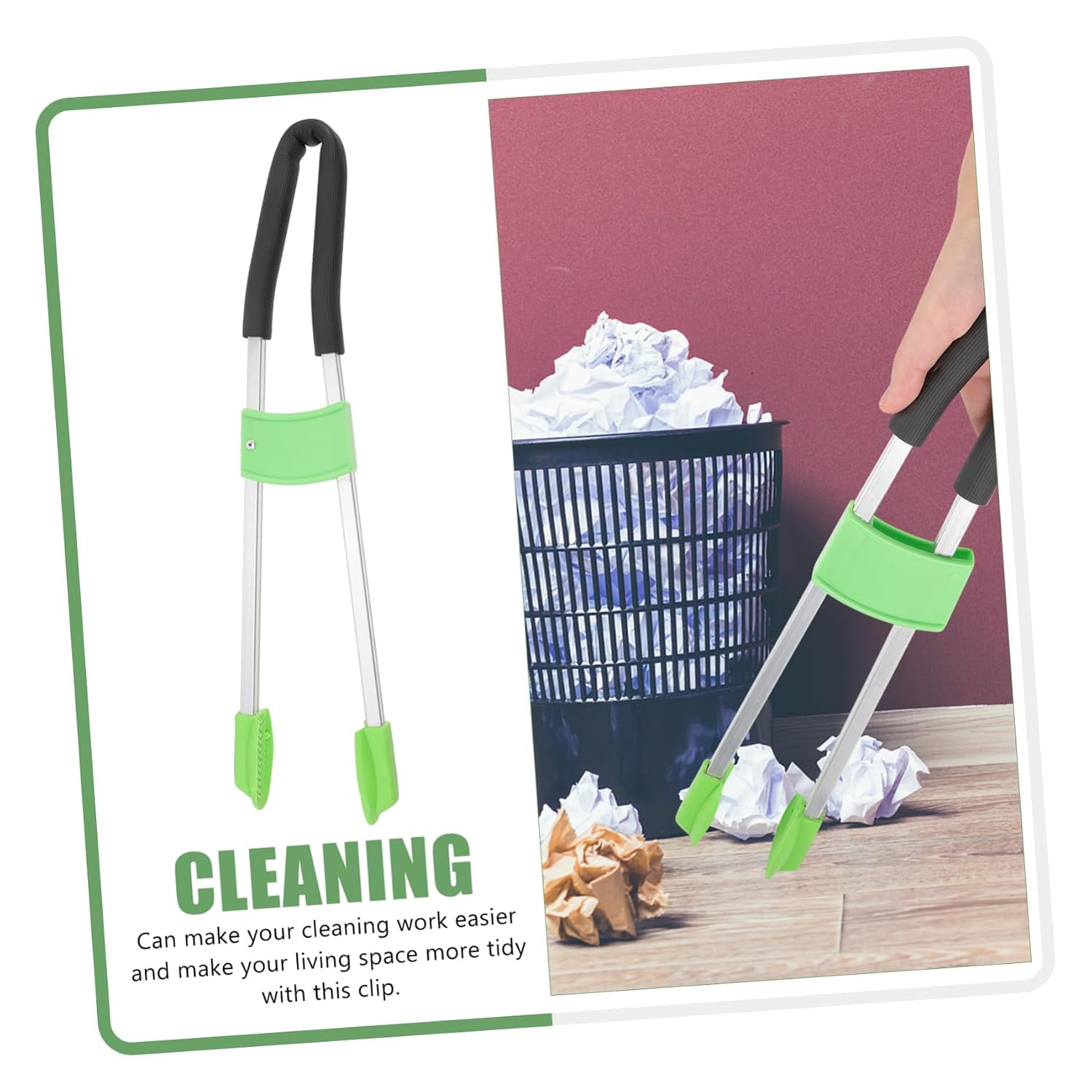 Multifunctional Trash Picker Tool Heavy Duty Garbage Clamp with Long Handle Comfortable Grip for Easy Litter Collection for Garden and Outdoor Cleanup