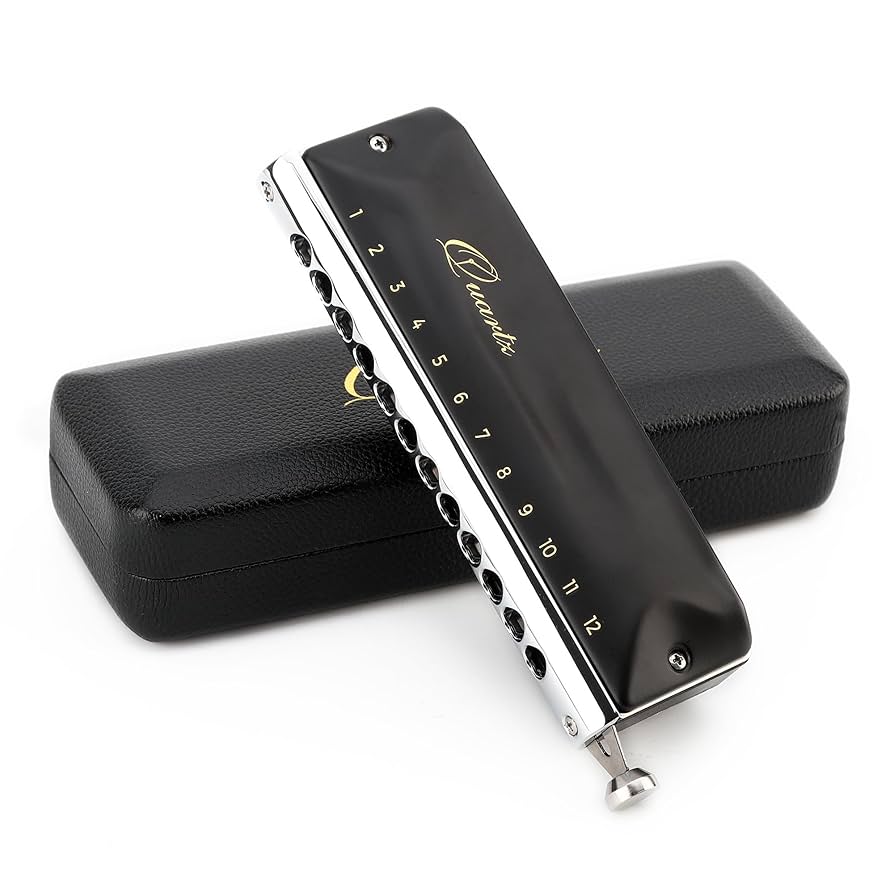 Amazon.com: JDR Quartz Chromatic Harmonica C Key 12 Holes 48