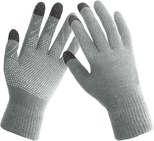 Miniatura 4 de HINDAWI Gorro de invierno, bufanda, guantes holgados, gorro de punto de nieve, gorro de calavera para pantalla táctil, bufandas circulares para mujer