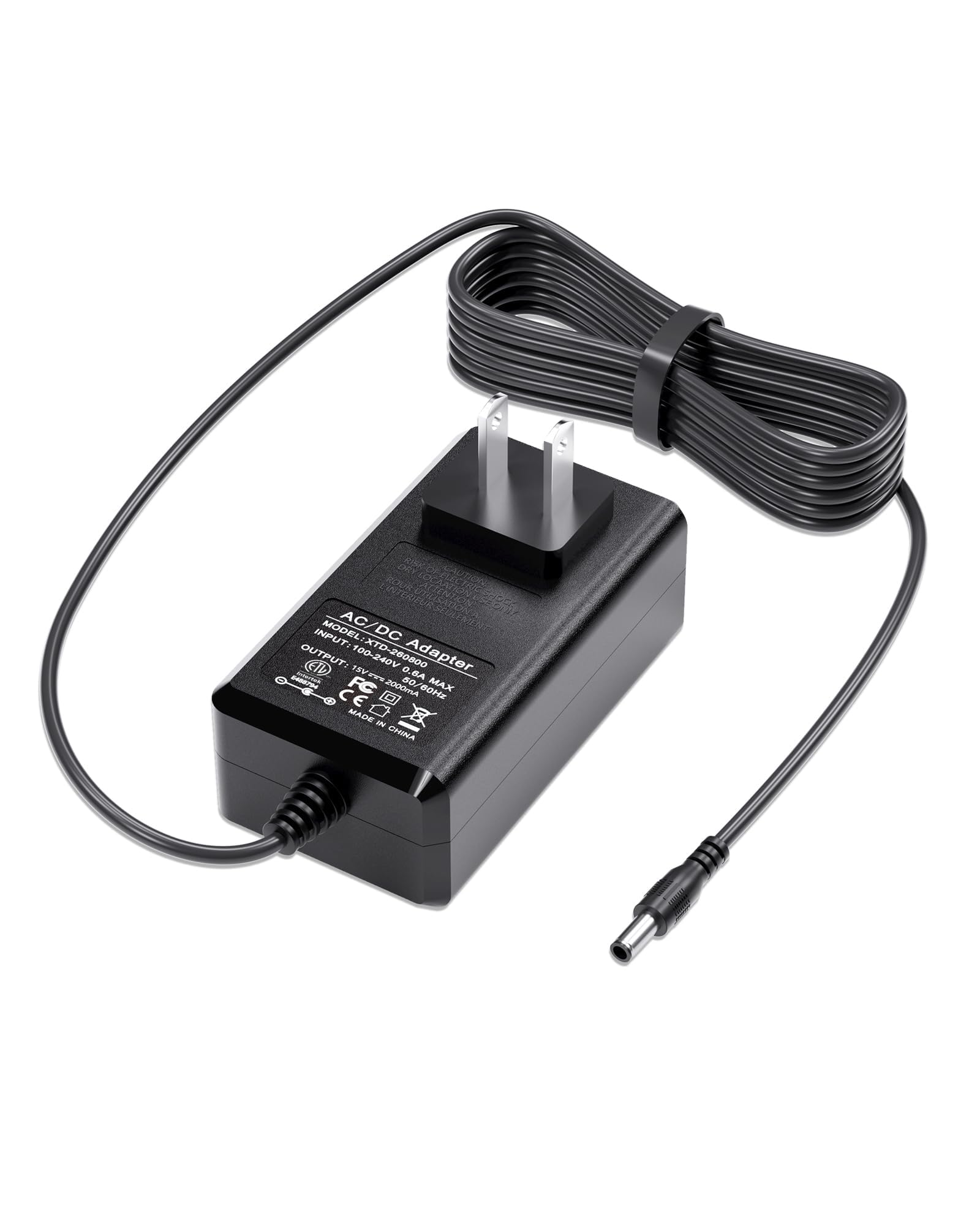 VHBW 15V Charger Compatible with Hyperice Normatec 3, 2.0, 2.0 Pro, Leg, Pulse Recovery System Models 30121, 60000-001-03, 60030-001-03, 60010-001-00, Replacement Power Adapter (6FT)