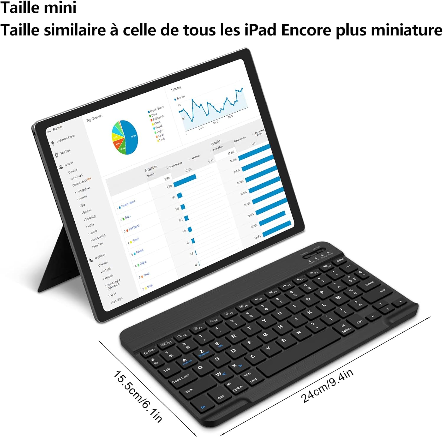 Levehető Bluetooth billentyűzet mágneses rögzítéssel