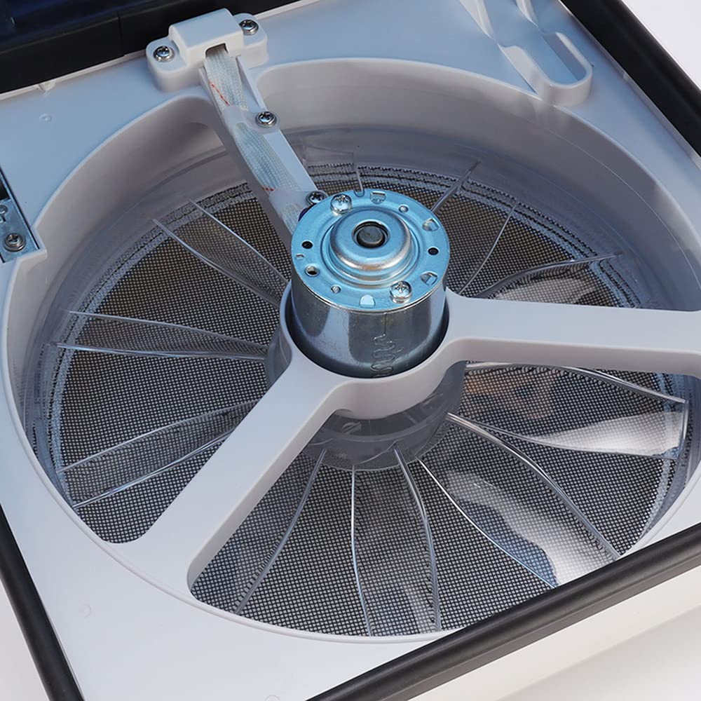Ventilatore da tetto per camper, Ventola di Raffreddamento 12V, con LED, ricambio d'aria efficiente e protezione in acciaio inox, silenzioso e impermeabile