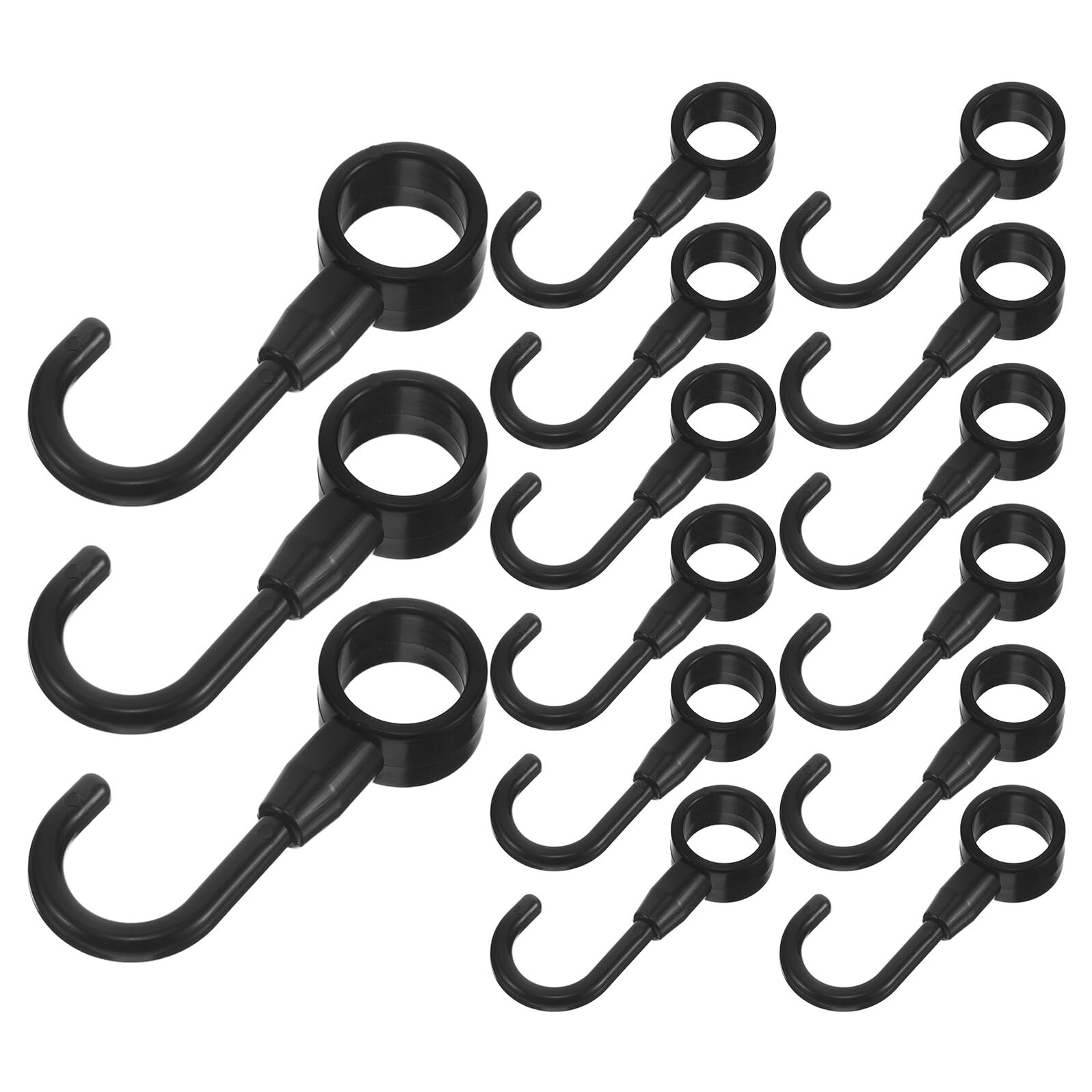 Crochets noirs plastique avec trou de suspension pour placard