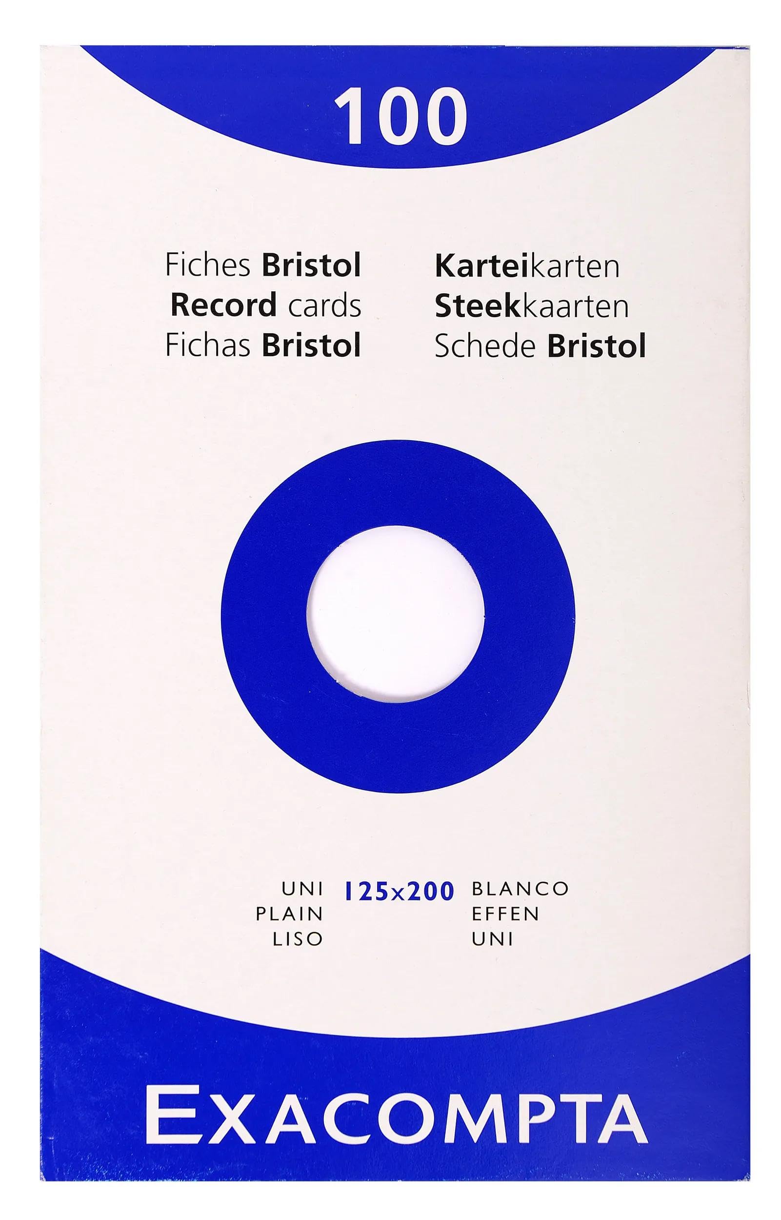 Étui de 100 fiches - bristol quadrillé 5x5 non perforé 210x297mm - C
