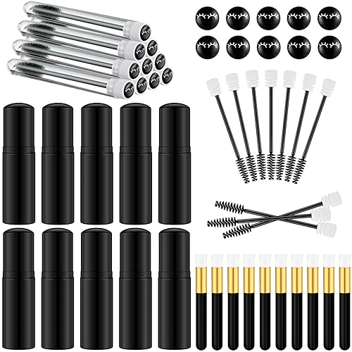 Juego de 30 cepillos para la nariz, botella vacía de 1.8 onzas, botella de jabón de viaje y brochas de champú para pestañas, dispensador de jabón de