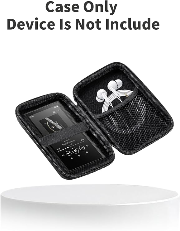 Compatible with Oilsky M303 PRO 4 Inch MP3 Player Case,Durable EVA Carrying Case,Shockproof & Lightweight Protective Cover,toergy Fit for Earbuds, USB Cable and More,Black