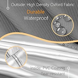 FLYMEI Golf Cart Covers 2 Passenger, Waterproof Winter Outdoor Golf Cart Cover for EZ GO Club Car and Yamaha, Dustproof and Windproof, 95L x 48W x 66H, Grey