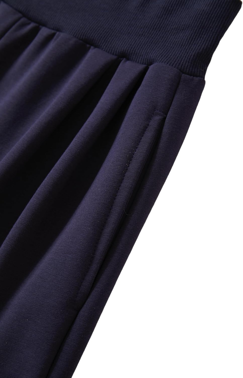Girls Outfit Off Shoulder Crop Sweatshirt Wide Leg Sweatpants for 9-16Y