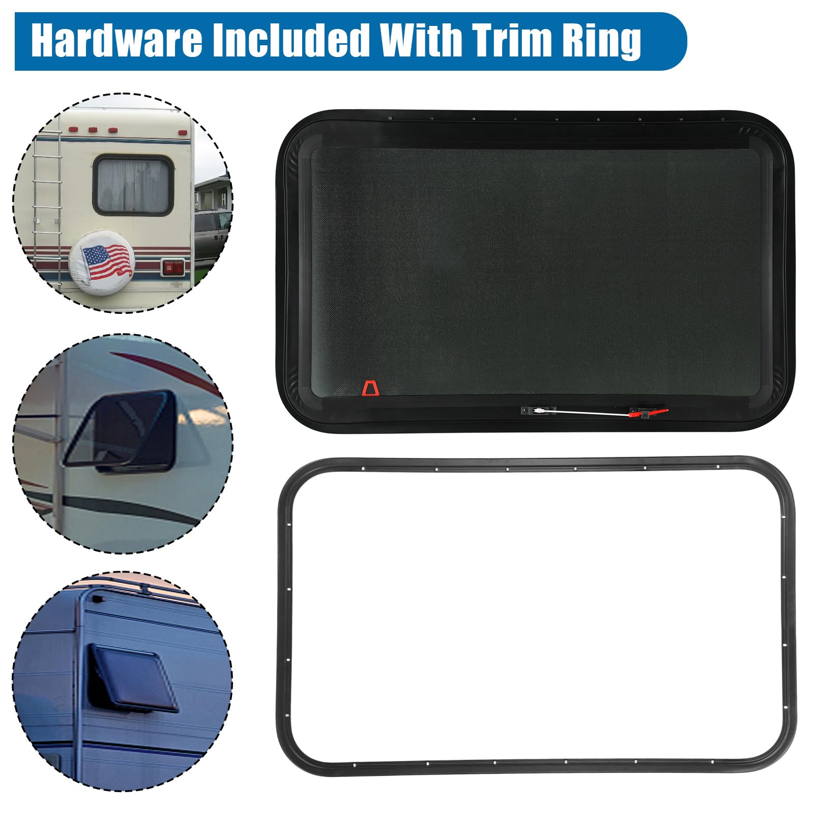 Vertical RV Window, 12 In. W X 22 In. H Tinted Sliding RV Window With Net Screen And Trim Ring Fit 15 16 In 1 3 4 In Fcccksxtl300231fbv0 - Foto 5