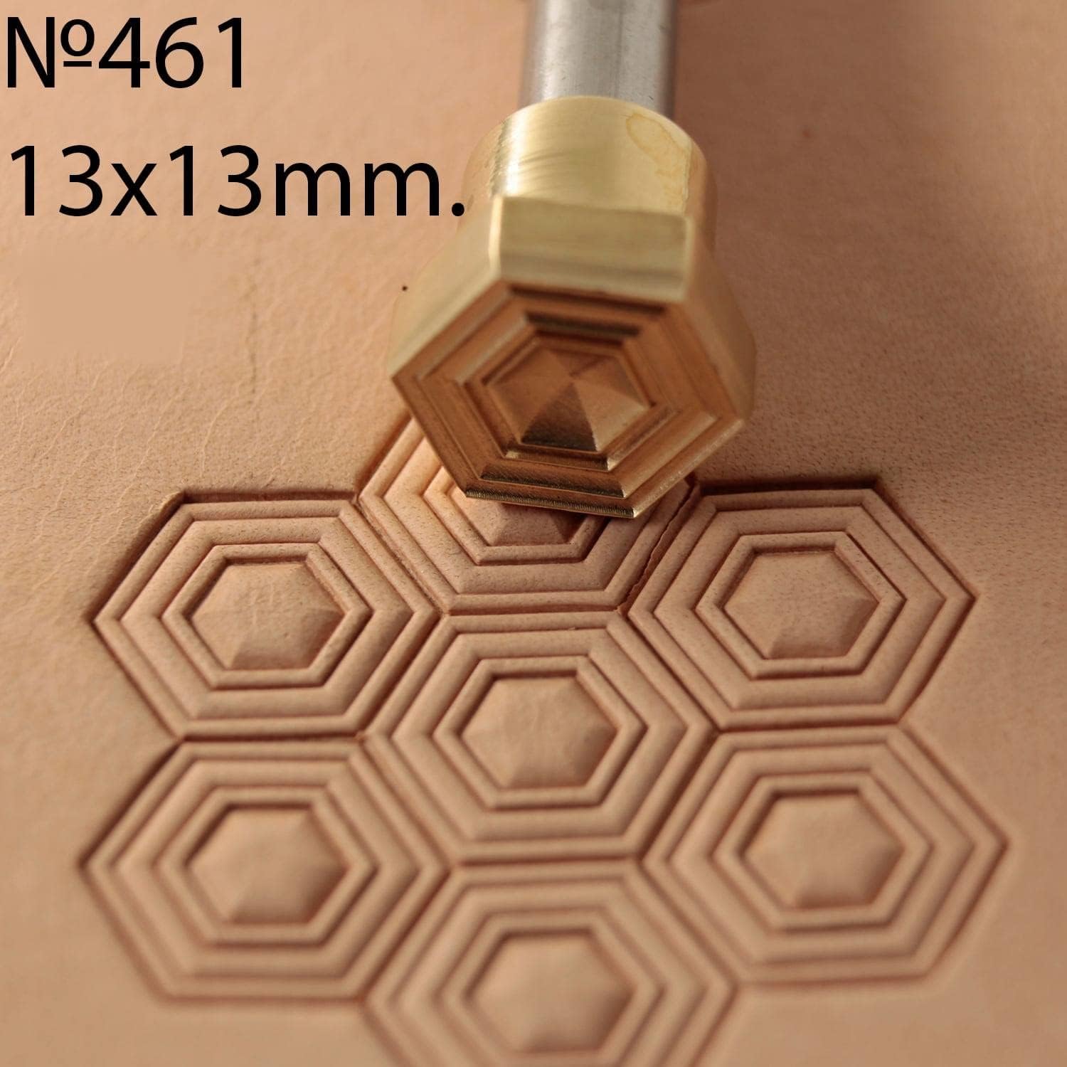 DandS ltd Leather Stamp Tool, Hexagonal, Professional Steel Craft Tool for Leatherworking, Embossing, Carving & Stamping Leather Projects, Belts, Wallets & DIY Projects Compatible with Mallet #461