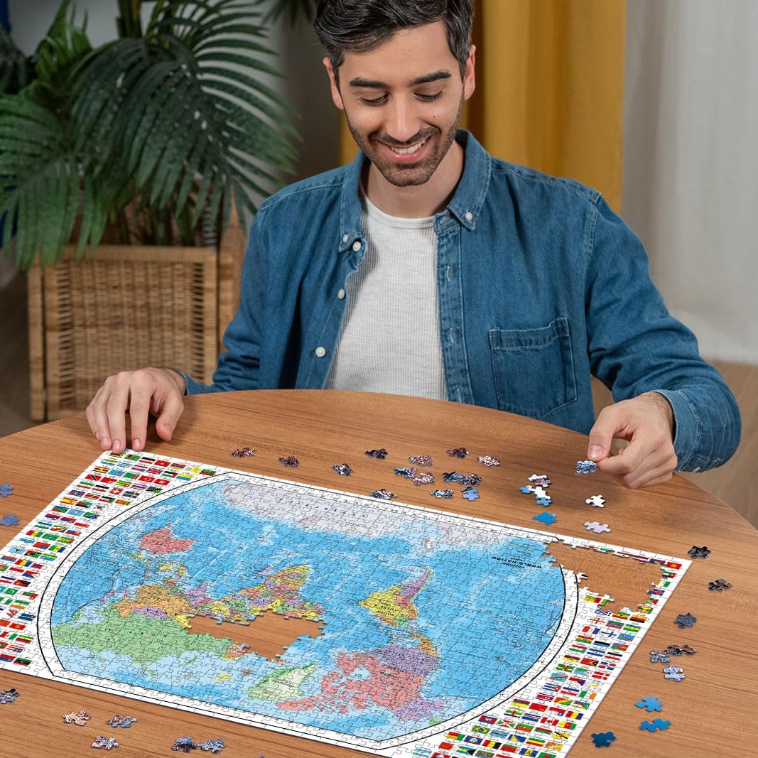 Ravensburger Political World Map 1000 Piece Jigsaw Puzzle for Adults - 12000664 - Handcrafted Tooling, Made in Germany, Every Piece Fits Together Perfectly