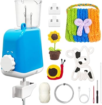 Craftask Automatic i Cord Knitting Machine, Electric i-Cord Maker Tool
