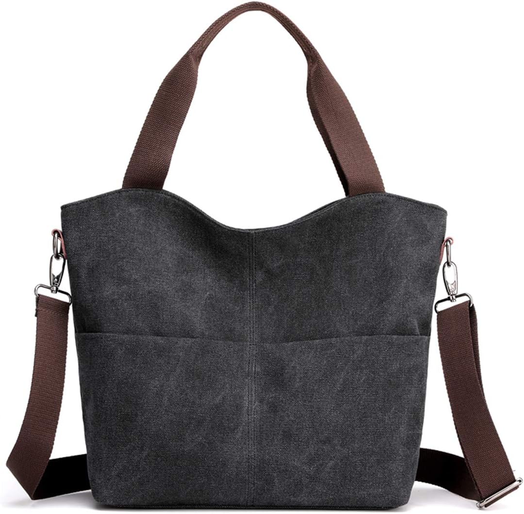 Hobo Handbags, Canvas Crossbody Bags for women Fashion Crossover Purse Cotton Shoulder Bag