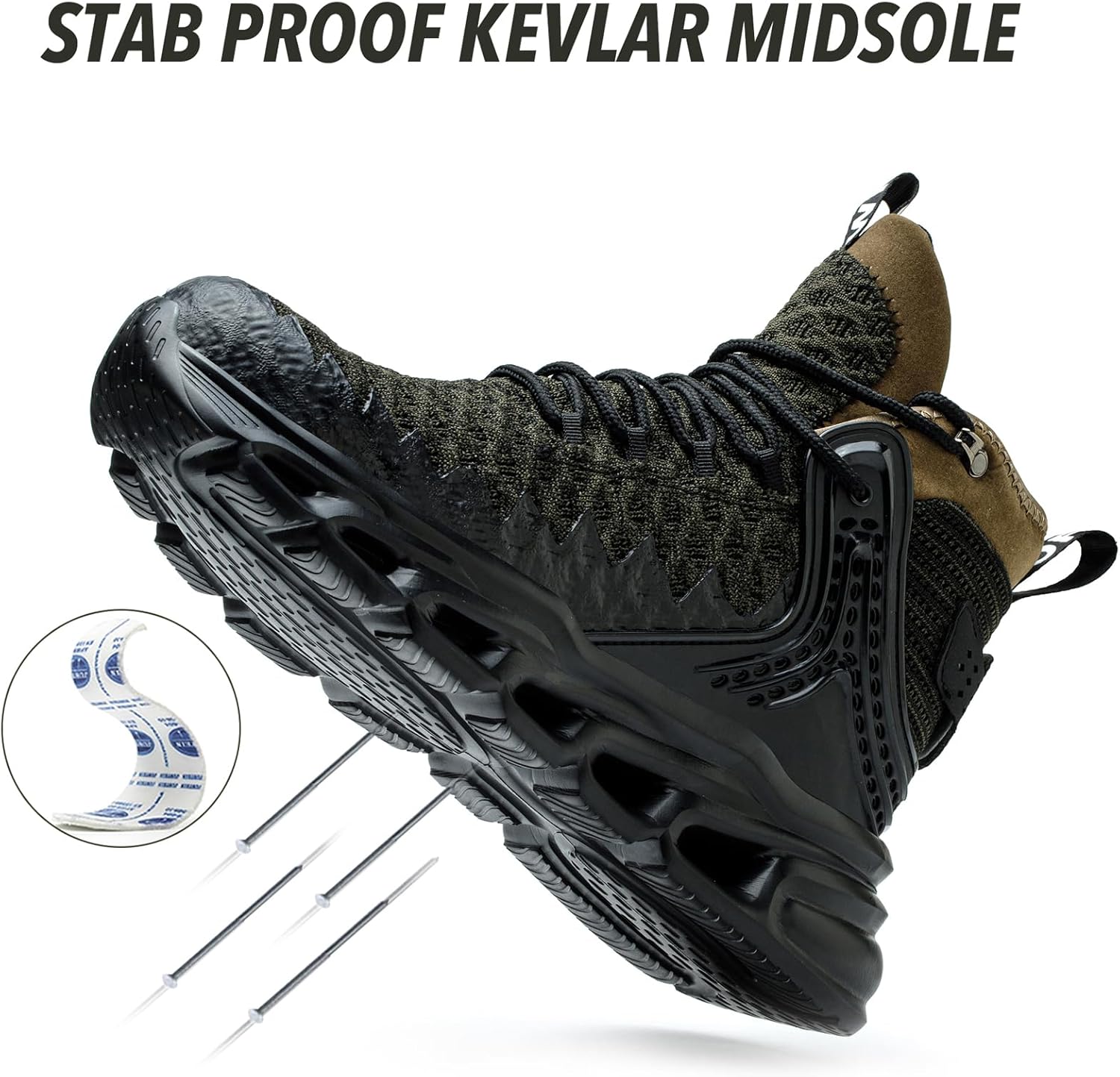 Nutropa Steel Toe Boots for Men Women, Lightweight Work & Safety Shoes Outdoor Protection Footwear Puncture Proof Industrial and Construction Shoes - Image 4