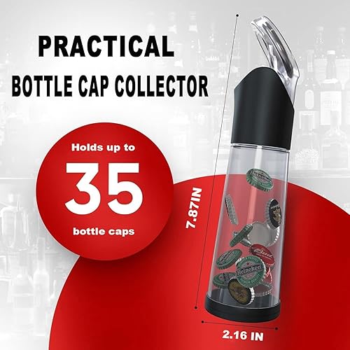 Miniatura 2 de Abrebotellas con captador de tapas, abridor de botellas de cerveza, regalos para hombres y amantes de la cerveza