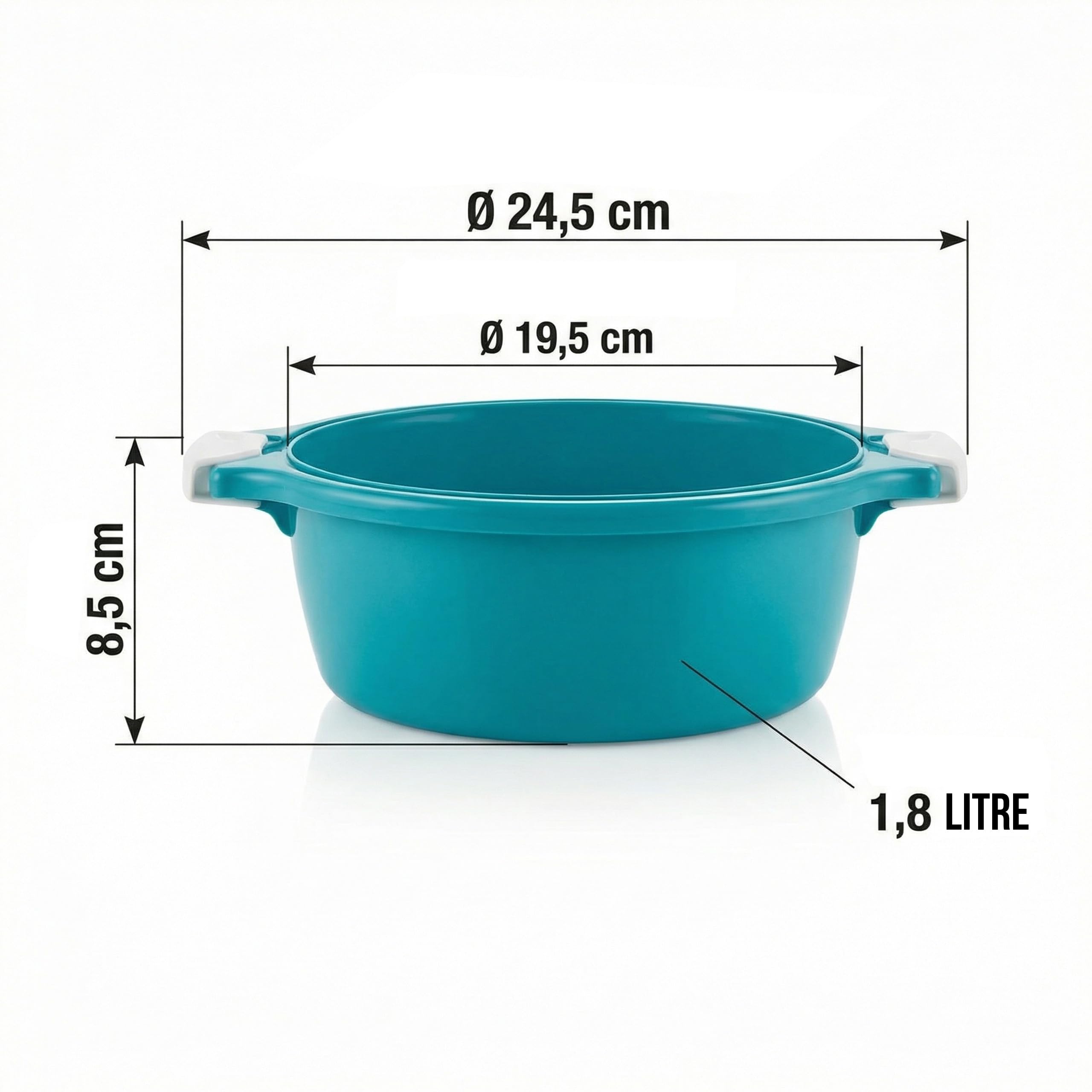 Lantelme® 2 x 1,8 litri ciotole per microonde con coperchio | Coperchio con valvola vapore | impilabile | diversi colori tra cui scegliere (Verde)